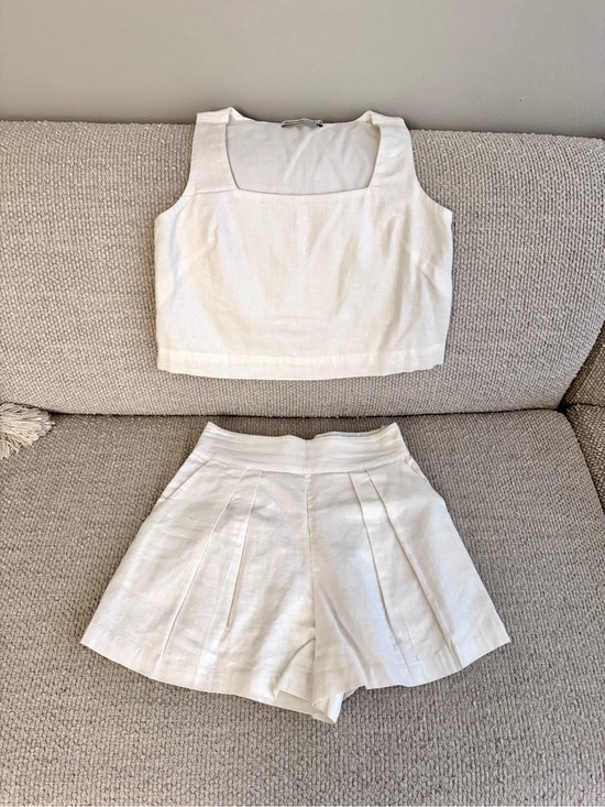 Abercrombie & Fitch Other - White linen top and shorts matching set